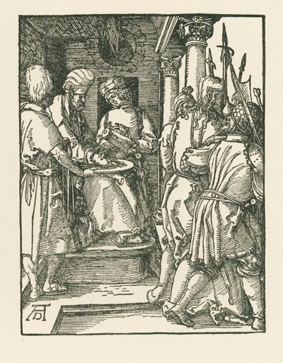 Pilatus wäscht seine Hände, um 1509 von Albrecht Dürer or Duerer