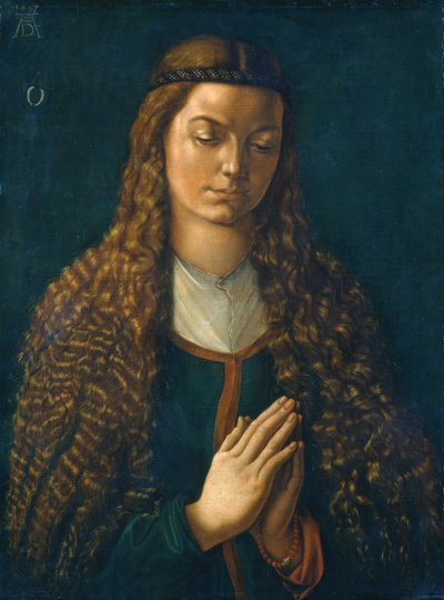 Porträt einer jungen Frau mit offenem Haar von Albrecht Dürer or Duerer