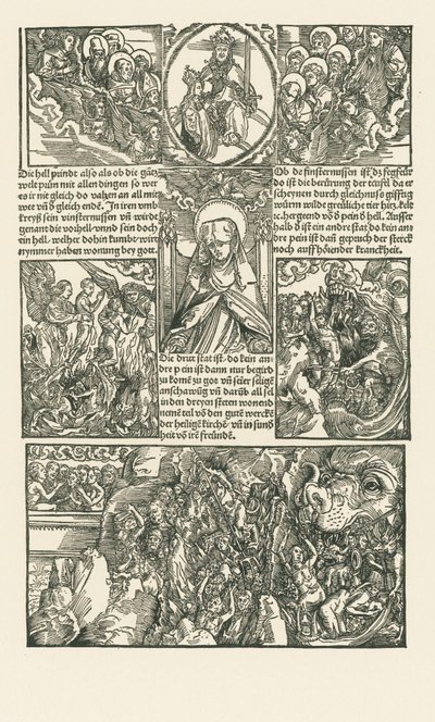 Heilige Birgitta und die Jungfrau, die für die Verdammten Fürbitte leisten von Albrecht Dürer or Duerer