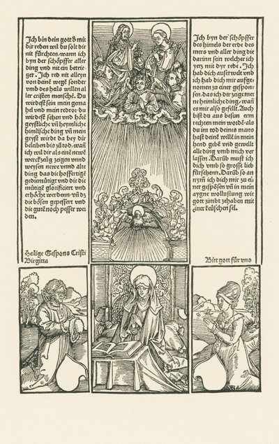 Heilige Birgitta als Fürbitterin, mit einem betenden Ehepaar von Albrecht Dürer or Duerer