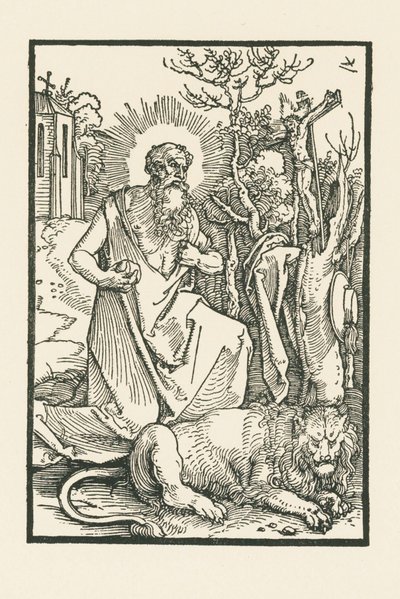 Heiliger Hieronymus. Illustration zu Lukas von Prag: Apologia. Gedruckt von Hieronymus Höltzel, Nürnberg von Albrecht Dürer or Duerer