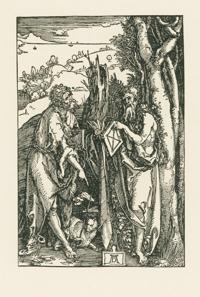 Heiliger Johannes der Täufer und Heiliger Onophrius, um 1503-04 von Albrecht Dürer or Duerer