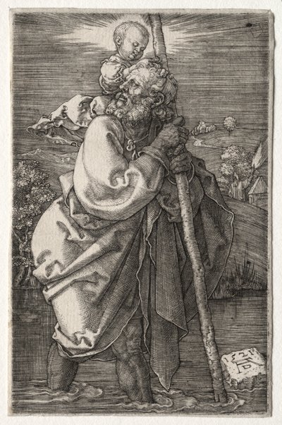 St. Christophorus, nach links gewandt von Albrecht Dürer or Duerer