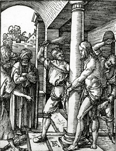 Die Geißelung Christi, aus der Serie Die Kleine Passion von Albrecht Dürer or Duerer