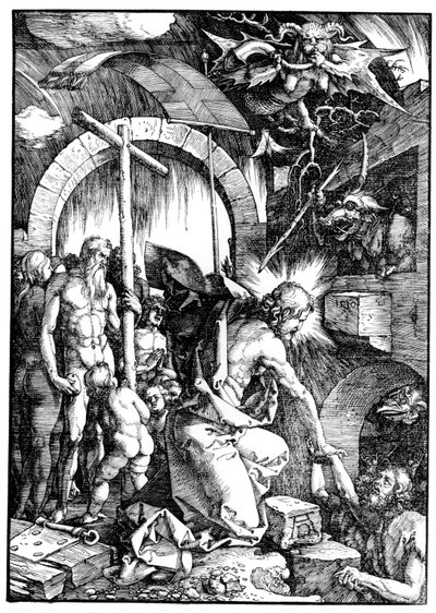 Die Höllenfahrt Christi, aus Die Große Passion von Albrecht Dürer