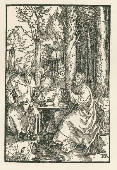 Die Einsiedler St. Antonius der Große und St. Paulus von Albrecht Dürer or Duerer