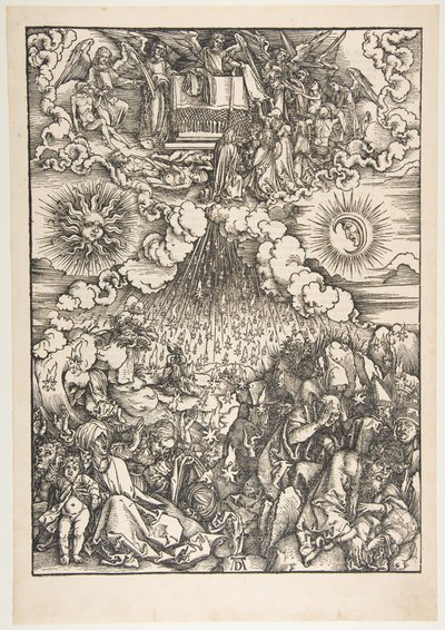 Die Öffnung des fünften und sechsten Siegels, aus der Apokalypse von Albrecht Dürer