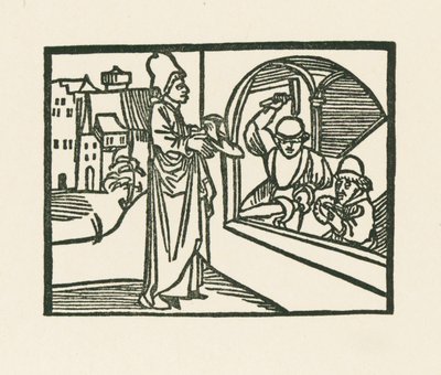 Der Priester bringt seinen Schuh zum Goldschmied von Albrecht Dürer or Duerer
