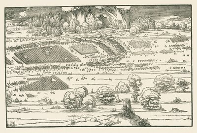Die Belagerung einer Festung. Rechter Block von Albrecht Dürer or Duerer