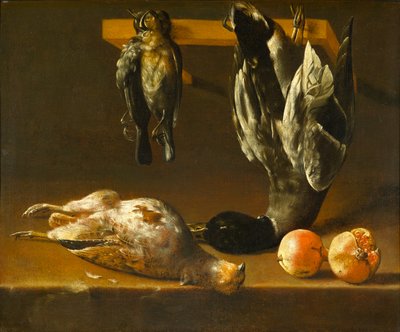 Stillleben mit Geflügel und Granatäpfeln, ca. 1620-1640 von Alejandro de Loarte