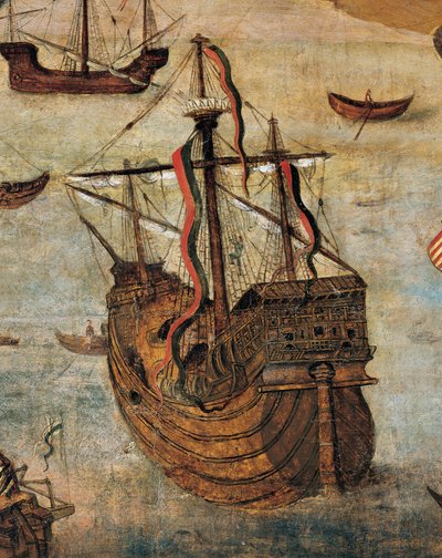 Spanische Karavelle (Detail) von Alejo Fernandez