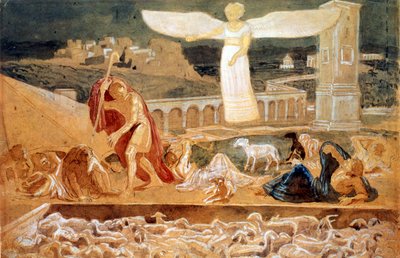 Das Erscheinen eines Engels, der die Geburt Christi ankündigt von Aleksandr Andreevich Ivanov