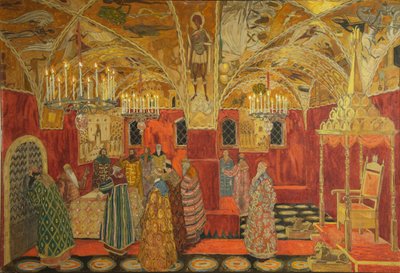 Bühnenbild für die Oper Boris Godunov von M. Mussorgsky, 1911 von Aleksandr Jakovlevic Golovin