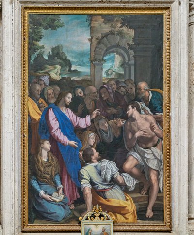 Die Auferweckung des Lazarus von Alessandro (workshop of) Allori