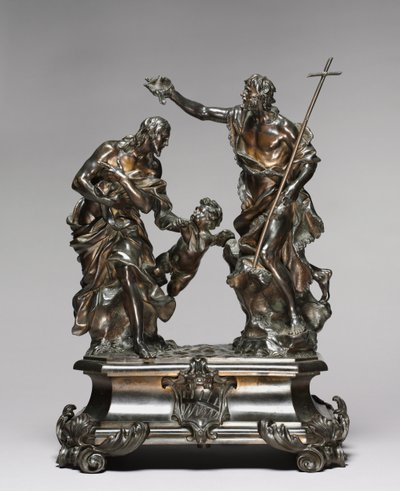 Taufe Christi, entworfen 1645-46, wahrscheinlich hergestellt 1650-55 von Alessandro Algardi