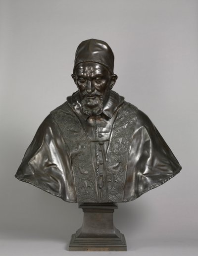 Porträt von Papst Innozenz X. Pamphili (1647-1648, gegossen 1650-1700) von Alessandro Algardi
