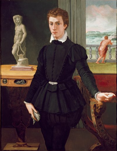 Porträt eines jungen Mannes, nach 1560 von Alessandro Allori