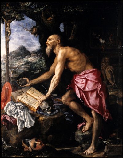 Der reuige Heilige Hieronymus von Alessandro Allori