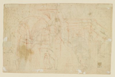 Studien von Engeln und Putten (Recto); Architektonische Studien (Verso) von Alessandro Casolani