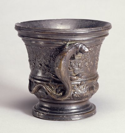 Mörser mit Griff in Form einer Eidechse, ca. 1500 von Alessandro Leopardi