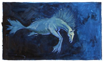 Fabelwesen: Darstellung eines Seepferdchens. Zeichnung von Alessandro Lonati von Alessandro Lonati