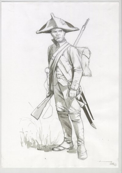 Erstes Kaiserreich (1804-1814 und 1815): Kostüm eines napoleonischen Soldaten, französischer Kanonier von Alessandro Lonati