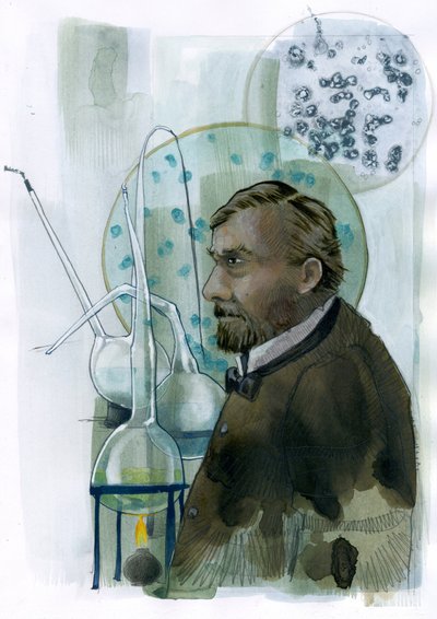 Porträt von Louis Pasteur (1822-1895), französischer Wissenschaftler von Alessandro Lonati