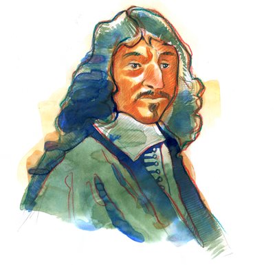 Porträt von Rene Descartes (1596-1650), englischer Philosoph und Schriftsteller von Alessandro Lonati