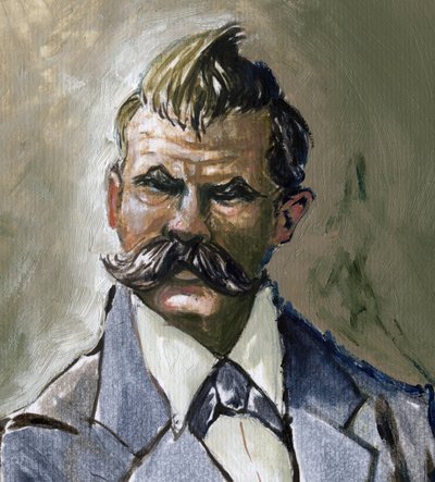 Porträt des deutschen Philosophen Friedrich Nietzsche (1844-1900) von Alessandro Lonati
