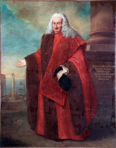 Porträt des Senators der Republik Venedig Angelo Memmo I Gemälde von Alessandro Longhi (1733-1813) 1770 Venedig, Correr Museum von Alessandro Longhi
