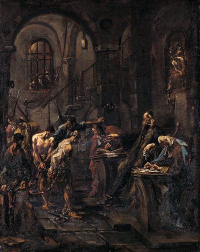 Brutales Verhör von Alessandro Magnasco