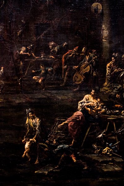 Spieler, Soldaten und Vagabunden, ca. 1720/30 von Alessandro Magnasco