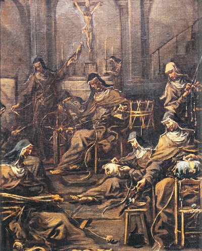 Nonnen beim Spinnen und Sticken von Alessandro Magnasco
