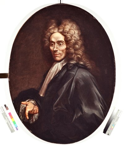 Porträt eines Mannes. Ein Mann des Adels, mit Perücke und schwarzem Kleid - Gemälde von Alessandro Magnasco, genannt Il Lissandrino von Alessandro Magnasco