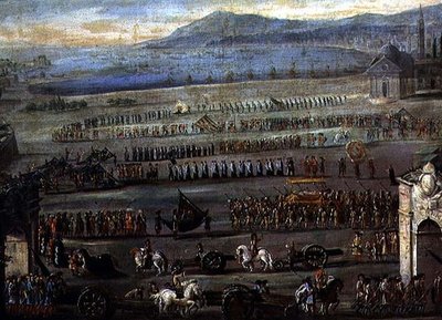Der Trauerzug für den Dogen F. Morosini von Alessandro Piazza