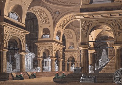 Bühnenbild für die Oper Castore e Polluce von Francesco Bianchi von Alessandro Sanquirico