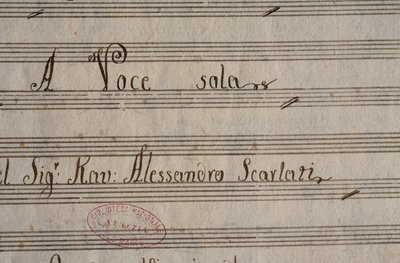 Manuskriptpartitur von XXV Kantaten für Solostimme von Alessandro Scarlatti von Alessandro Scarlatti