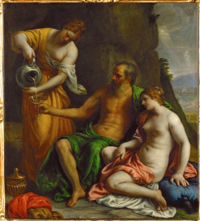 Lot und seine Töchter von Alessandro Turchi