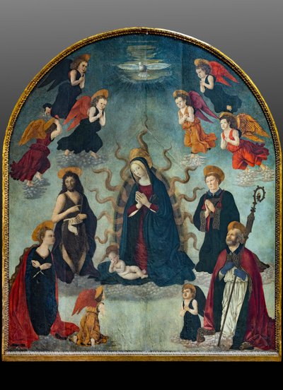 Madonna und Kind mit Heiligen von Alessio & Scheggini Michele da Larciano (known as Graffione) (1470 85) Baldovinetti