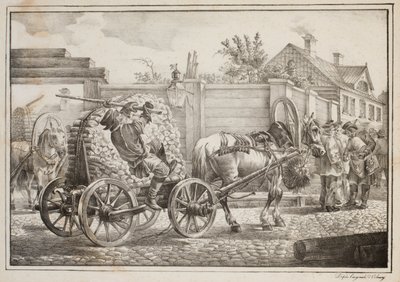 Der Kutscher mit Anzündholz von after Alexander Orlowski