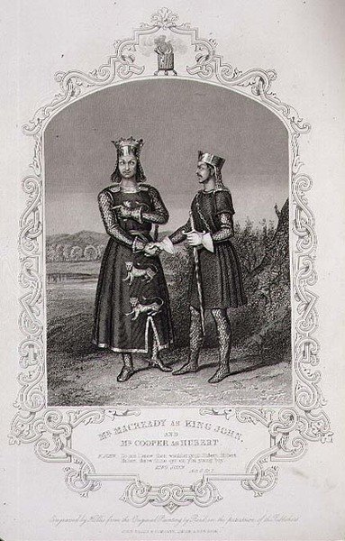 Mr. Macready als König John und Mr. Cooper als Hubert, Akt III Szene 3 von 