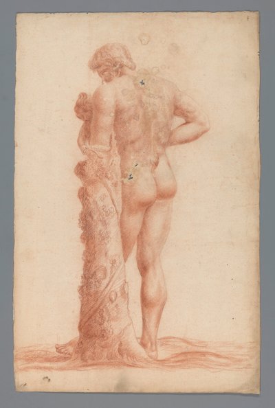 Studie nach einer Statue eines stehenden Mannes mit Kind von Alexander Cranendoncq
