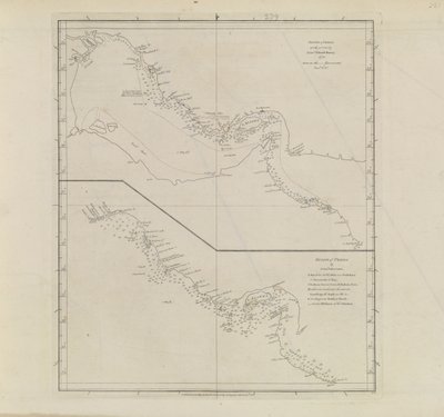 Pläne von Häfen, Dalrymple, Alexander veröffentlicht 1791 ID Nummer 41167-2001 Ein Plan der Persischen Golfregion, teilweise korrigiert von Leutnant Edward Harvey 1778 von Alexander Dalrymple