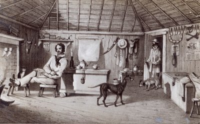 Das erste Heim des Squatters, um 1847 von Alexander Denistoun Lang