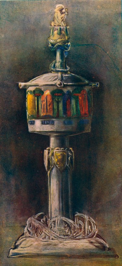 Silberbecher mit Bassetaille-Emaille, 1903 von Alexander Fisher