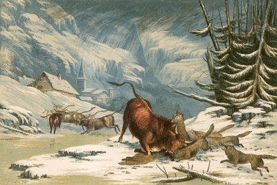 Illustration für Thomsons Wölfe im Winter von Alexander Francis Lydon