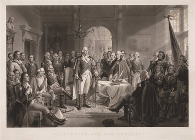 Washington und seine Generäle mit Schlüssel von Alexander Hay Ritchie