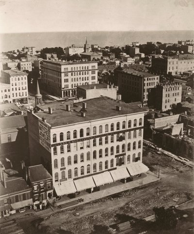 Blick nach Ostsüdosten vom Kuppel des Gerichtsgebäudes in Chicago von Alexander Hesler