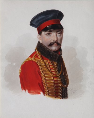 Porträt von Prinz Alexander Fyodorovich Galitzine-Prozorovsky von Alexander Ivanovich Klünder