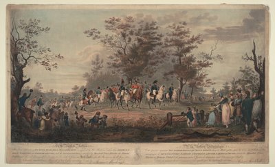 Prinzregent, Wilhelm III. von Preußen, Alexander I., General Blücher und Hetman Platov bei der Truppenbesichtigung von Alexander Ivanovich Sauerweid